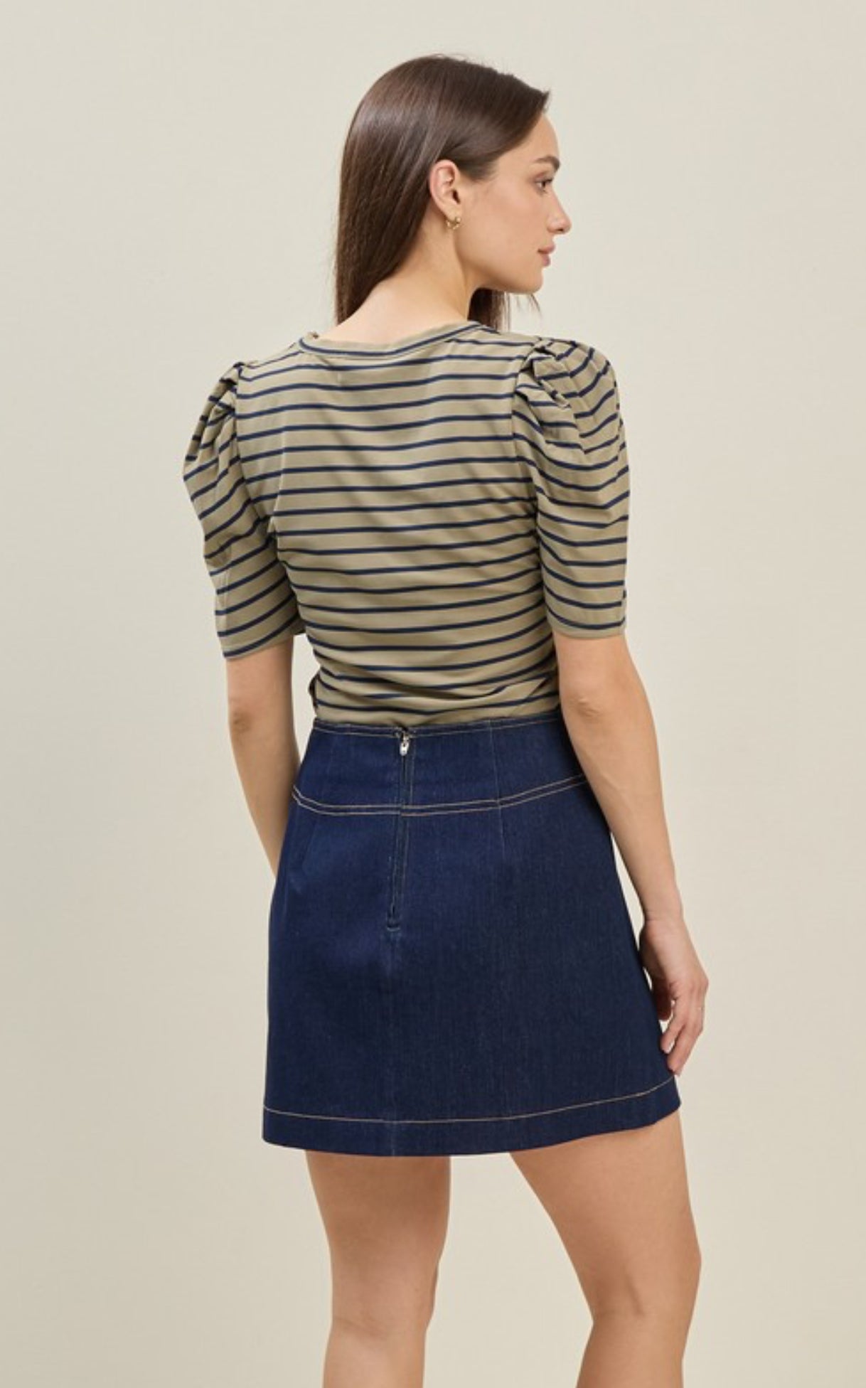 Indigo Gold Mini Skirt