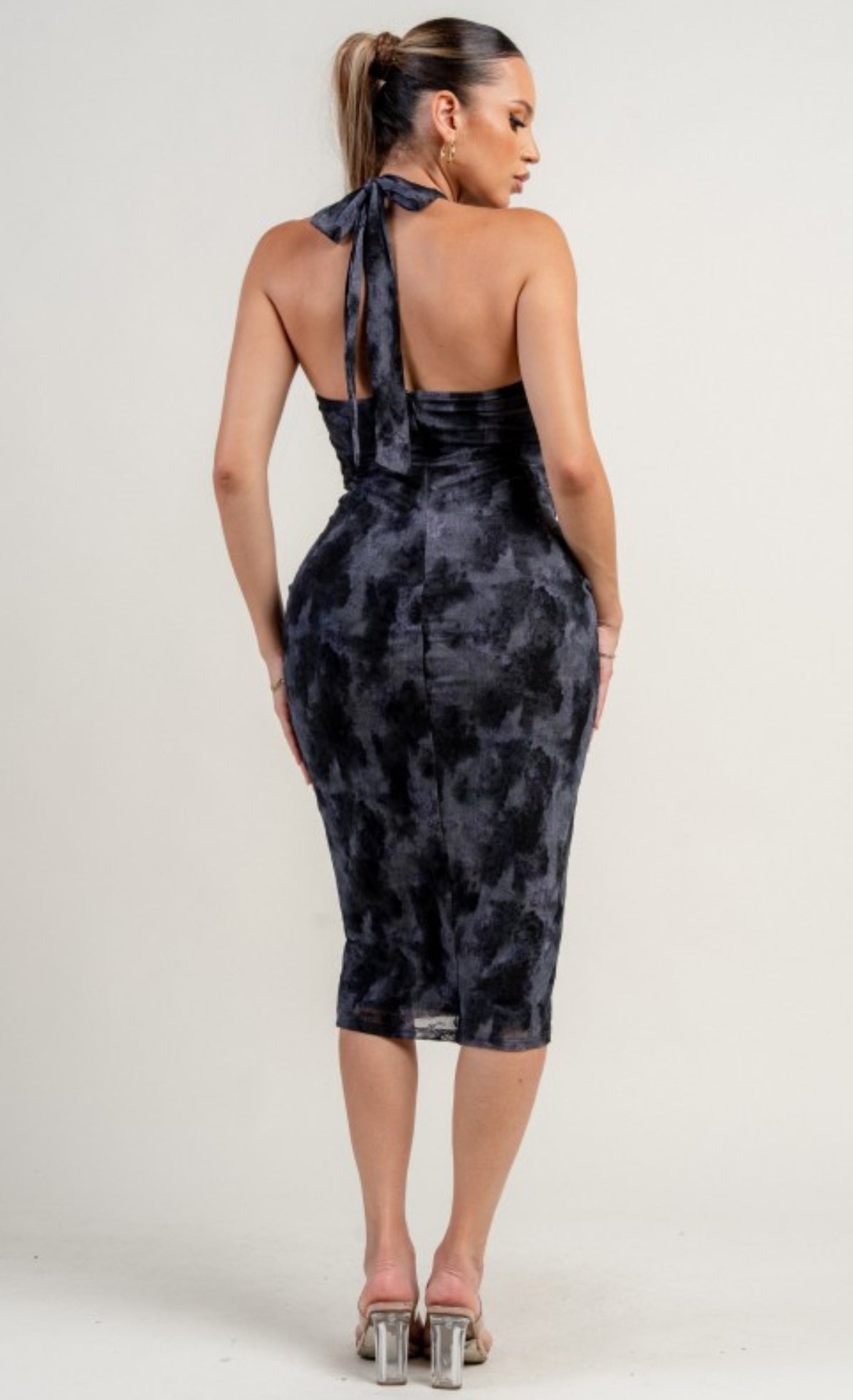 Noir Obsession Midi Dress