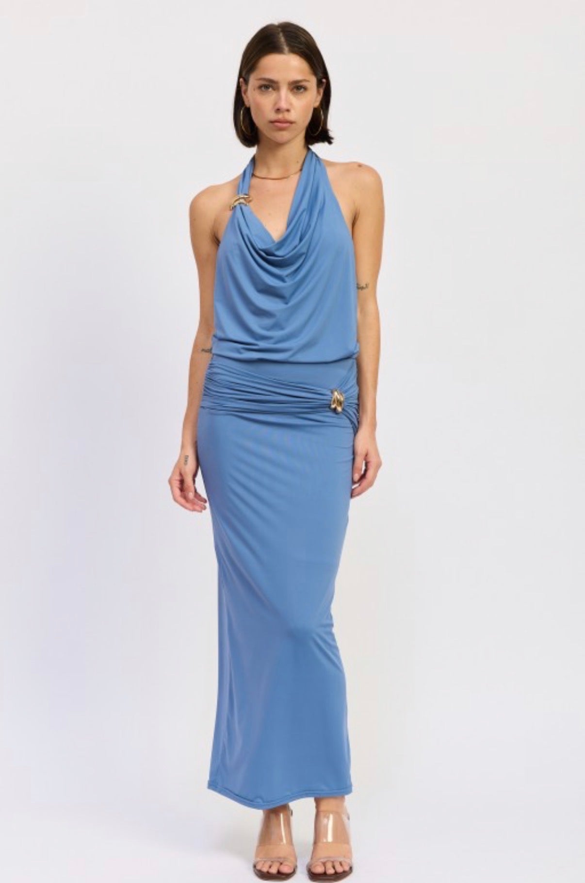 Golden Edge Maxi Skirt