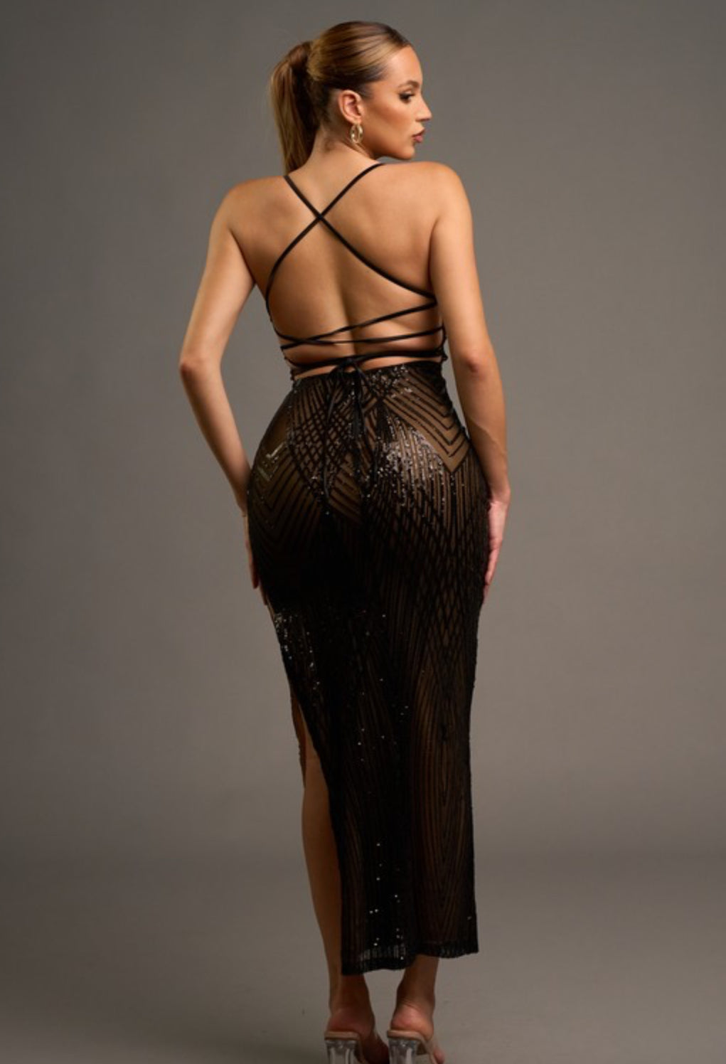 Elegant Glitz Maxi Dress