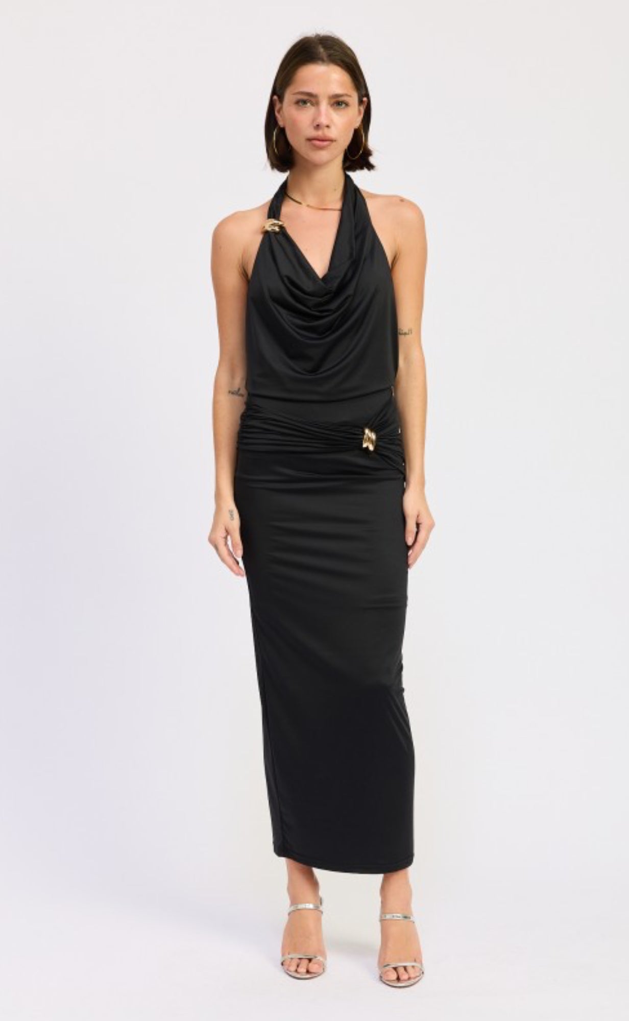 Golden Edge Maxi Skirt