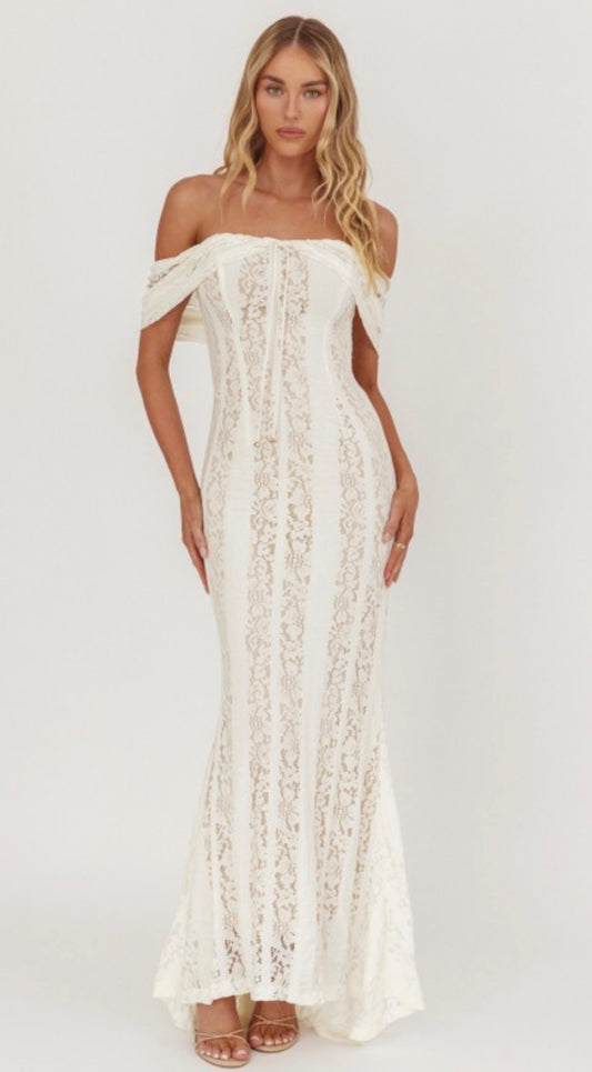 White Bloom Maxi Dress