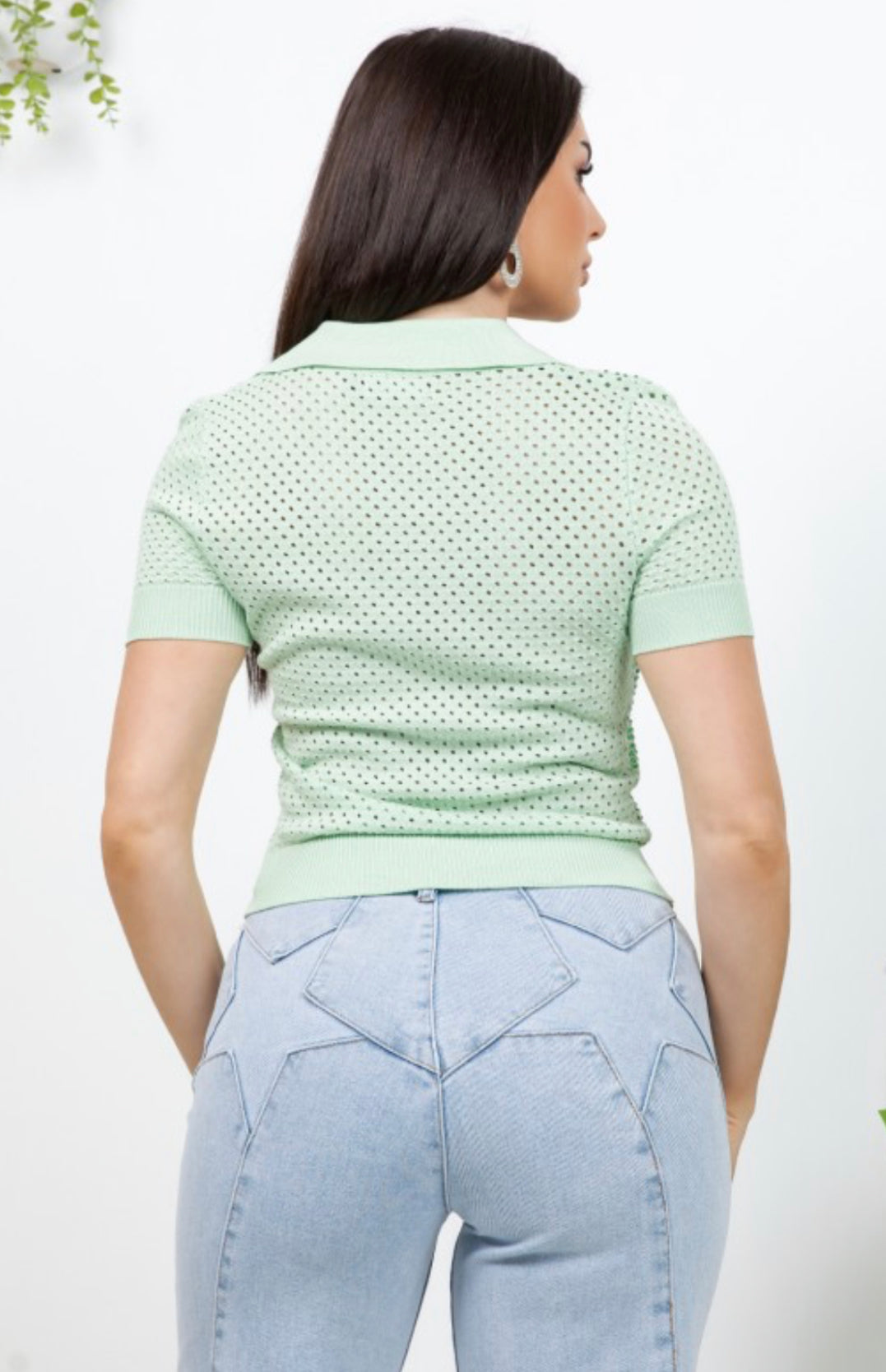 Luxe Mint Sparkle Top