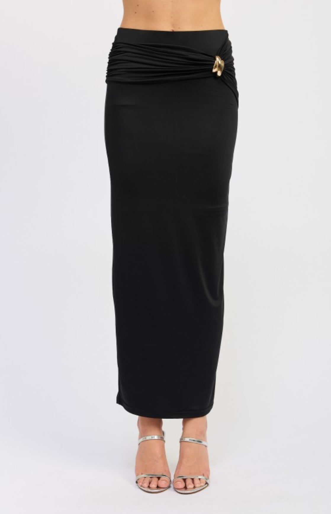 Golden Edge Maxi Skirt