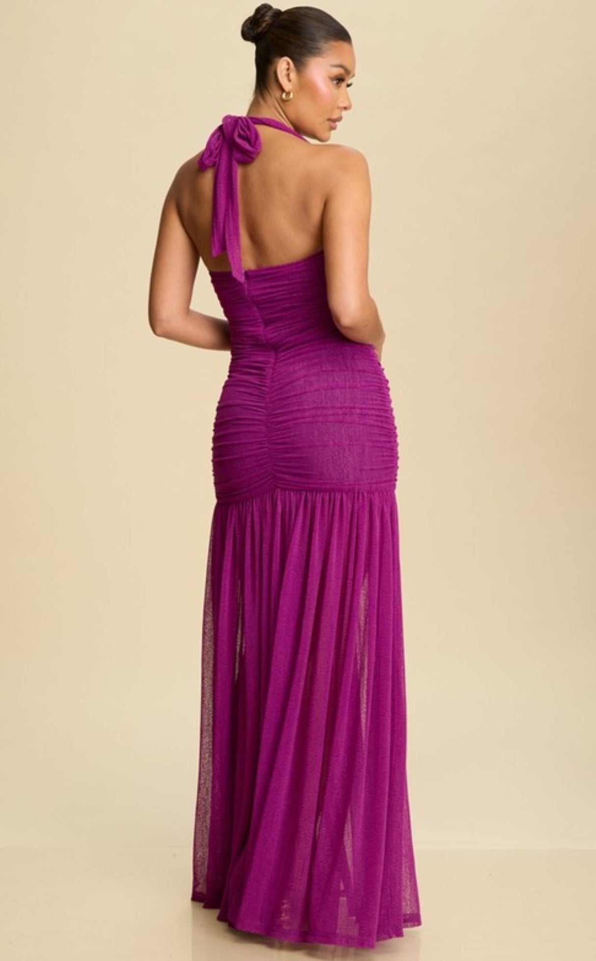 Violet Drape Maxi Dress