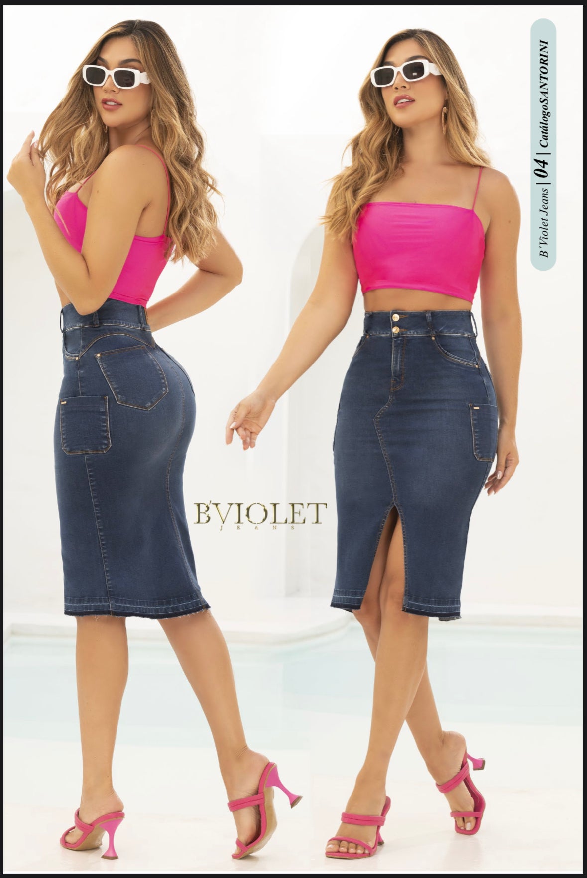 Bviolet Jean Skirt Ref 1629