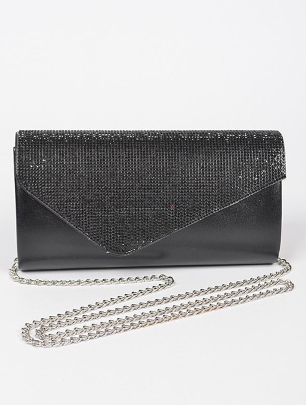 Black Half Rhinestones Bag