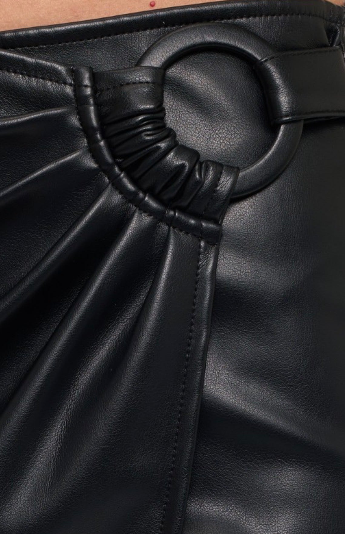 The Autumn Ember Leather Skort