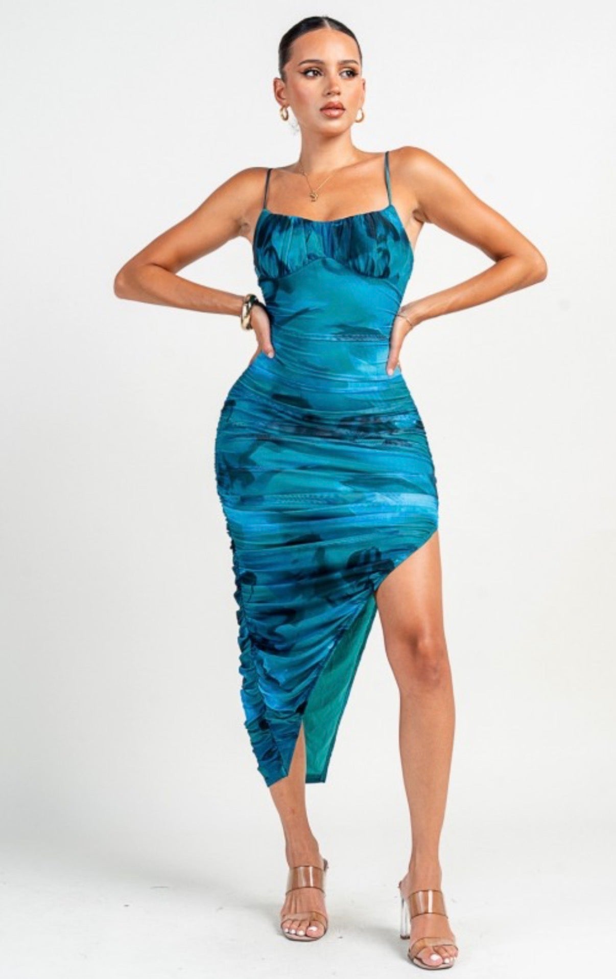 Coastal Elegance Midi Dress